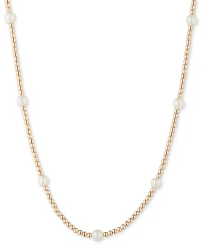 Ralph Lauren Imitation Pearl Station Beaded Collar Necklace, 16" + 3" Extender In White
