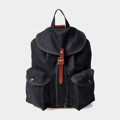 Ralph Lauren Indigo Denim Rucksack In True Indigo In Purple