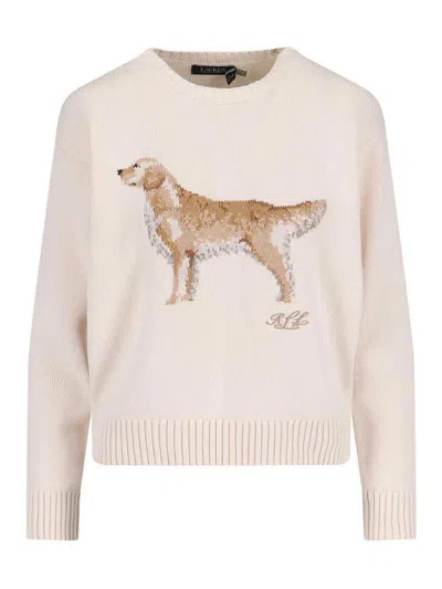 RALPH LAUREN SUÉTER CUELLO REDONDO - BLANCO