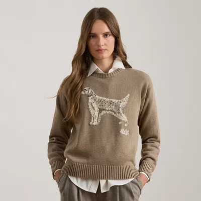 Ralph Lauren Intarsia-knit English Setter Sweater In Brown