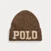 Polo Ralph Lauren Intarsia-knit Merino-wool-blend Beanie In Dark Brown