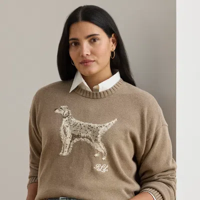 Ralph Lauren Intarsia-knit English Setter Sweater In Adirondack Heather Multi In Brown