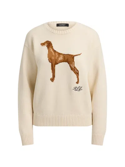 Ralph Lauren Intarsia-knit Vizsla Sweater In Neutral
