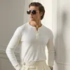 Ralph Lauren Interlock Henley Shirt In White