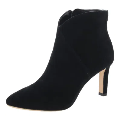 Ralph Lauren Isabelle Womens Zipper Leather Ankle Boots In Black