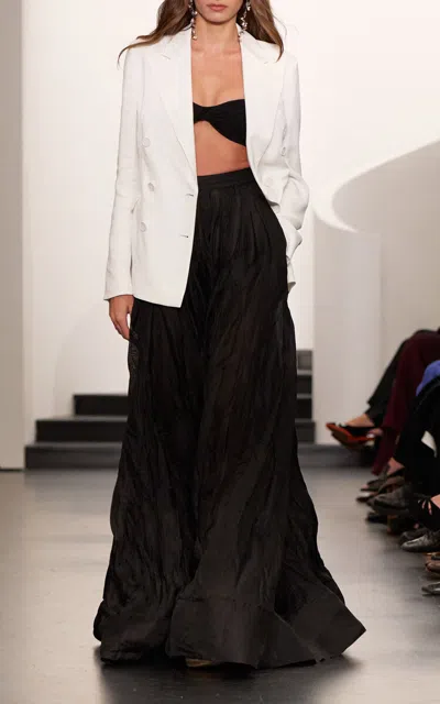 RALPH LAUREN IVANNA MULBERRY SILK MAXI SKIRT
