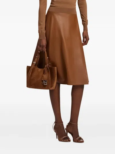 Ralph Lauren Jackeline Leather Skirt