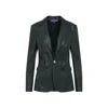 Ralph Lauren Parker Blazer Lamb Leather Jacket In Green