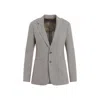 Polo Ralph Lauren Tailored Herringbone Jacket In Wool-silk-cashmere Blend In Beige