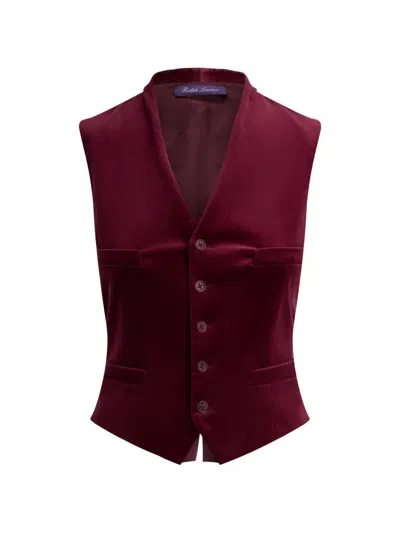 Ralph Lauren Jaiden Velvet Waistcoat In Multi