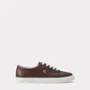 Ralph Lauren Janson Ii Leather Sneaker In Brown