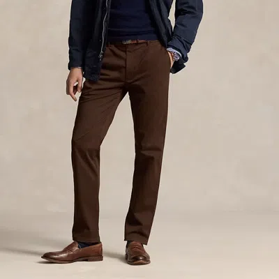 Polo Ralph Lauren Jarrett Stretch Slim Fit Sateen Pant In Dark Brown