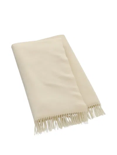 Ralph Lauren Jax Fringed Throw Blanket In Neutral