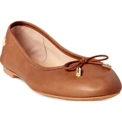 Ralph Lauren Jayna Ballet Flat In Brown