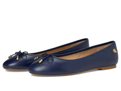 Ralph Lauren Jayna Nappa Leather Flat In Blue