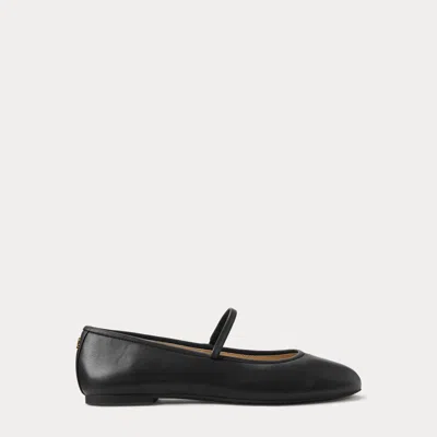 RALPH LAUREN RALPH LAUREN JAYNA NAPPA LEATHER MARY JANE FLAT