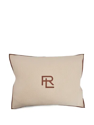Ralph Lauren Jean Initial-piped Pillow Throw (51cm X 38cm) In Neutral