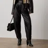 Ralph Lauren Jeanne Lambskin Pant In Black
