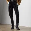 Ralph Lauren Jeanne Wool Gabardine Pant In Black