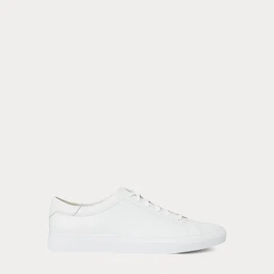Polo Ralph Lauren Jermain Leather Sneaker In White In Multi