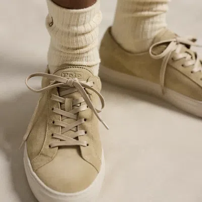 Ralph Lauren Jermain Suede Sneaker In Brown