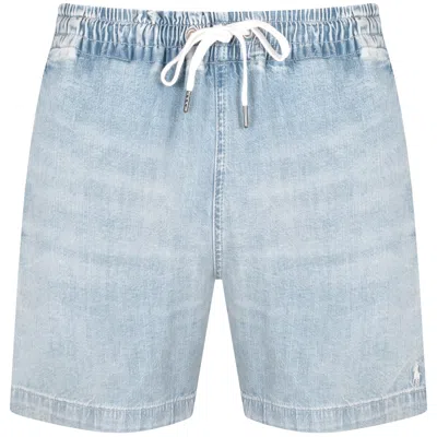 Ralph Lauren Jersey Denim Shorts Blue