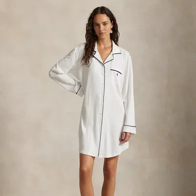 Ralph Lauren Jersey Sleep Shirt In White
