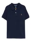 Polo Ralph Lauren Jersey-texture Polo Shirt In Blue