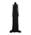 Ralph Lauren Jersey Tilly Evening Dress In Black