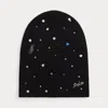 Ralph Lauren Jeweled Wool-cashmere Beanie In Black
