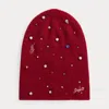 Ralph Lauren Jeweled Wool-cashmere Beanie In Brown