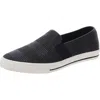 Ralph Lauren Jinny Womens Faux Leather Slip-on Sneakers In Black