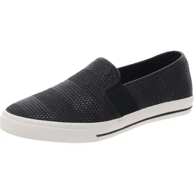 Ralph Lauren Jinny Womens Faux Leather Slip-on Sneakers In Black