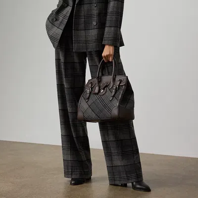 Ralph Lauren Jody Plaid Wool Pant In Black