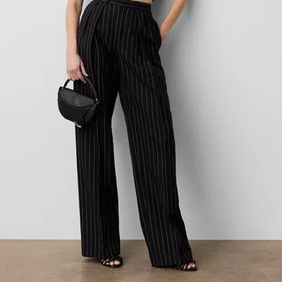 Ralph Lauren Jody Striped Washed Pant In Black