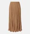 Ralph Lauren Jordyn Pleated Chiffon Maxi Skirt In Brown