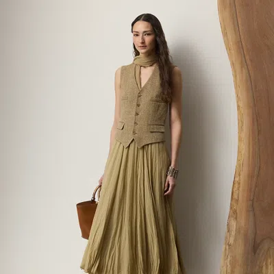 Ralph Lauren Jordyn Pleated Chiffon Skirt