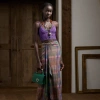 Ralph Lauren Jovanna Print Silk Habotai Maxiskirt In Purple Multi