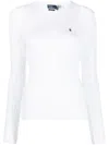 Ralph Lauren Julianna Crew Neck Preppy Knitwear In White