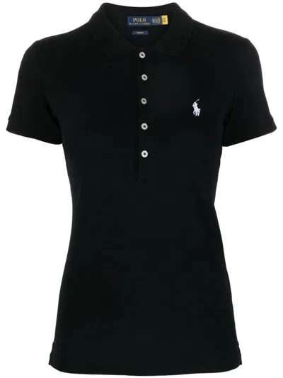RALPH LAUREN RALPH LAUREN JULIE EMBROIDERED LOGO POLO SHIRT