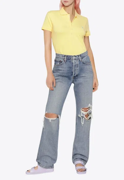 Ralph Lauren Julie Pony Polo T-shirt In Yellow