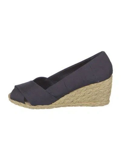 Pre-owned Ralph Lauren Jute Pumps In Blue/purple