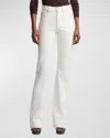 Polo Ralph Lauren Kaida Mid-rise White Denim Bootcut Jeans In Chic White
