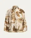Ralph Lauren Karen Diary-print Silk Twill Blouse In Green