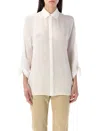 Ralph Lauren Karen Silk Georgette Blouse In White