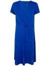 Ralph Lauren Karlee Short Sleeve Day Dress By Lauren Ralph Laur In Blue