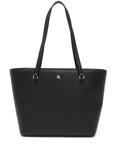 Ralph Lauren Karly Shpper Medium Tote In Black