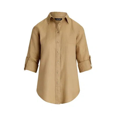 Ralph Lauren Karrie Long Sleeve Shirt In Brown