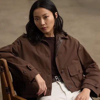 Polo Ralph Lauren Katie Cotton-blend Wading Jacket In Mocha