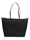Ralph Lauren Keaton 31 Large Recycled Nylon Tote In Black